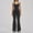 Black, variant on Womens Two Piece Workout Sets Cross Back Tank Top Matching High Waist Flared Leggings Yoga Pilates Outfits
