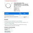 thumbnail image 2 of Center Parking Brake Cable - Compatible with 2011 - 2017 Chevy Silverado 2500 HD LTZ Crew Cab Pickup 2012 2013 2014 2015 2016, 2 of 2