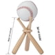 thumbnail image 3 of BaseGoal Soporte de Madera para Exhibición de Béisbol y Softbol con 3 Mini Bate de Béisbol y 1 Círculo de Madera, 3 of 7