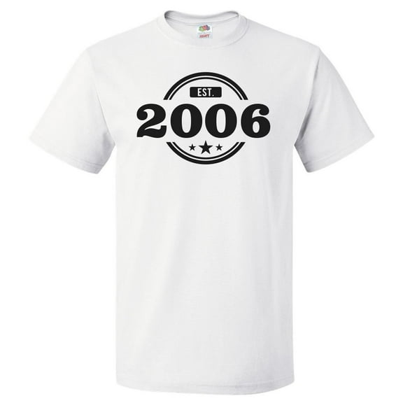 20th Birthday Gift For 20 Year Old Established 2006 T Shirt