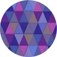thumbnail image 1 of Ahgly Company Machine Washable Indoor Round Transitional Blue Violet Purple Area Rugs, 3' Round, 1 of 7