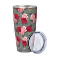 thumbnail image 2 of KLL Rose Flowers Print 40oz Stainless Steel Insulated Car Cup with Spillproof Lid - Keep Your Drink Hot or Cold on the Go-Without Straw, 2 of 8