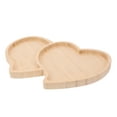 thumbnail image 4 of Voiceine Bamboo Cheese Board Platter Heart Shaped Salad Plate Dinner Plate Cake Plate Decorative Food Serving Tray Appetizer Plate for Valentines Day Decor, 4 of 10
