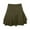 Army Green, variant on EDFBUYKRS Female Skirts Flowy Skirts for Women Plus Size Ladys Elastic High Waist Pants Skirt Solid Casual Double-Layer Base Skirt