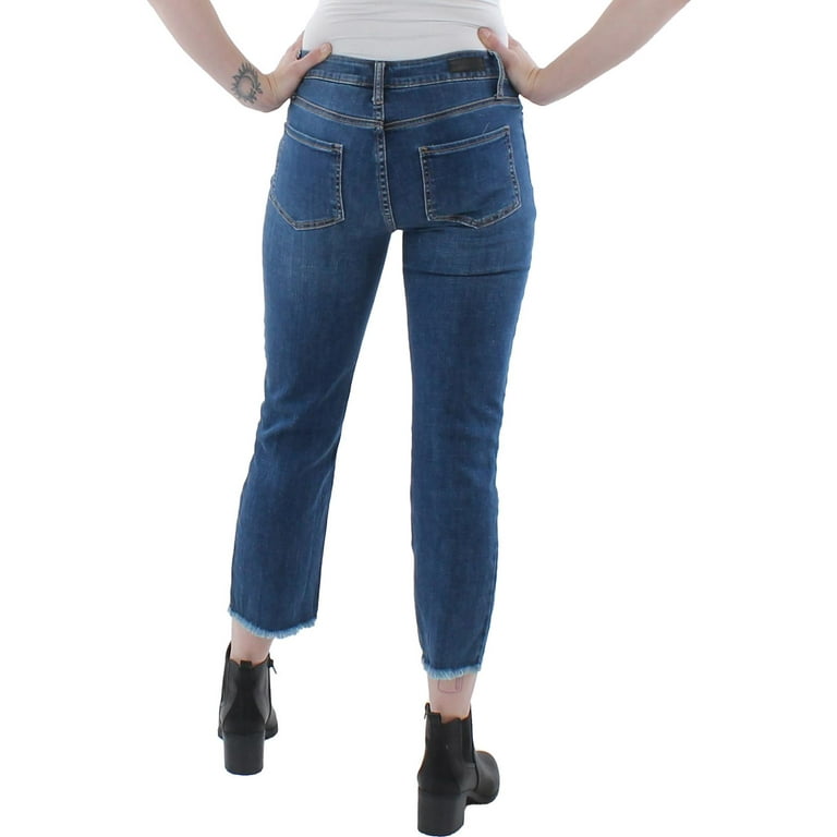 DKNY Jeans Womens Rivington Denim Slim Fit Cropped Jeans 