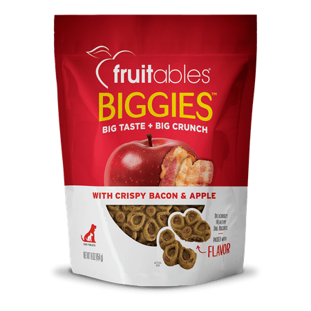UPC: 0686960000771 | Fruitables Biggies Dog Biscuits – Crispy Bacon & Apple – Dry Biscuit – 16oz