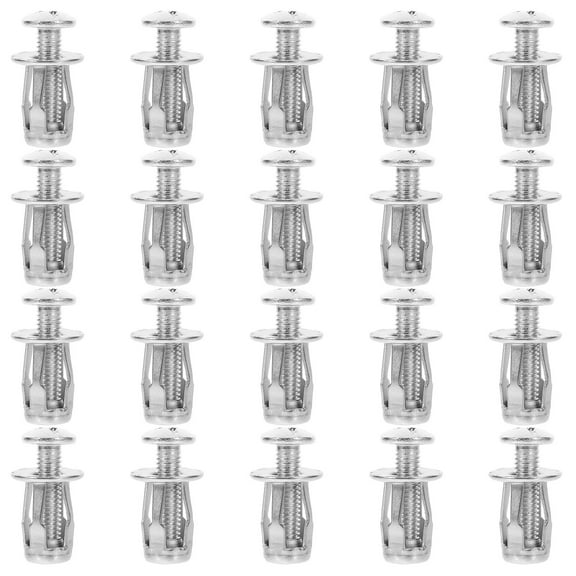 STOBOK 20Pcs Metal Hollow Core Door Anchors Stainless Steel Expansion Screws for Hollow Door Repair