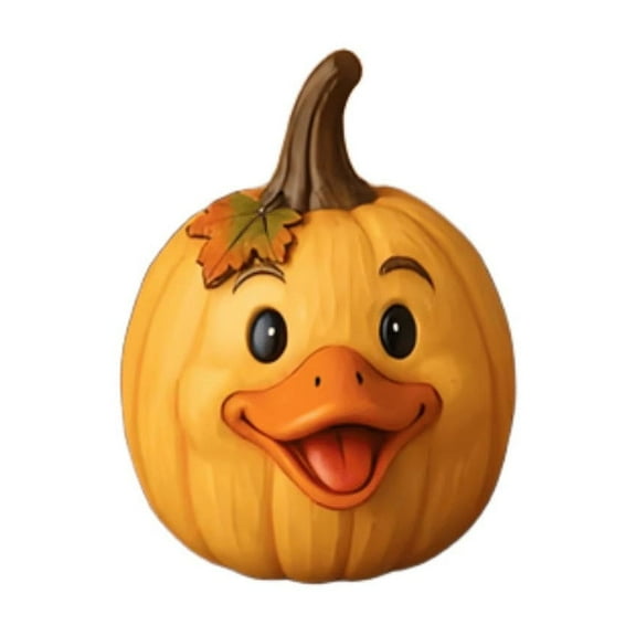 Leodye 1PCS Farm Animal Pumpkin Figurines, Funny Farm Animals Statue for Fall Decorations, Farmhouse Pumpkin Figurines Gift for Autumn Table Centerpiece Decoration