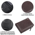thumbnail image 3 of Carteras de cuero para hombres Cartera corta con bolsillo con cremallera Monederos para hombres Titulares de tarjetas de crédito, 3 of 5
