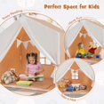 thumbnail image 6 of Costway Unisex Kids Playhouse Castle Play Tents, Cotton Fabric Orange, 6 of 10