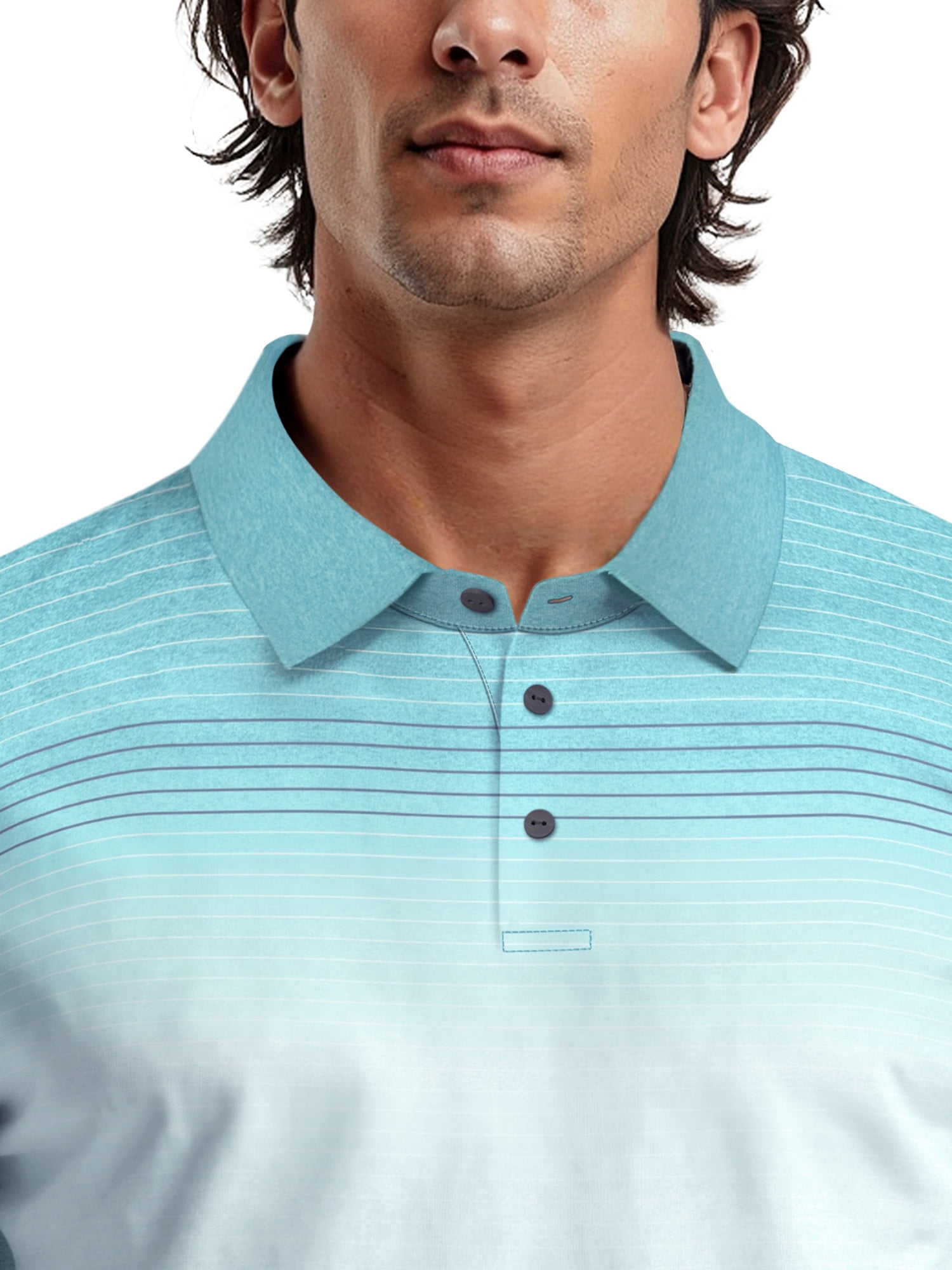 Ben Hogan Men's & Big Men's Performance Heather Assymetric Short Sleeve Golf Polo Shirt, Sizes S-3XL