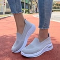 thumbnail image 2 of ibiyuan Orthopedic Sneakers for Women Closures Arch Support Low Top Walking Shoes Mesh Knitted Closed Toe on Womens on Sneakers Breathable Hands-Free Platform Mary Janes Go Walk Shoes, 2 of 9