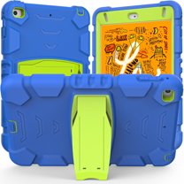 XYX Case for iPad Mini 5th/4th Generation 7.9 inch, Dual Layer Slim Heavy Shockproof Rugged Protective Cover Case with Kickstand (Blue Lime)