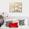 thumbnail image 4 of COMIO  White Floral Painting Wall Art: Yellowish Peony Artwork Flowers Canvas Picture Painting for Bedroom, 4 of 4
