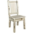 thumbnail image 3 of Montana Collection Side Chair w/ Laser Engraved Moose Design, Clear Lacquer Finish, 3 of 5