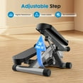 thumbnail image 3 of CONCETTA Portable Twist Stepper with Resistance Bands – Adjustable Home Fitness Stair Stepper for Full-Body Workouts,, Sliver, 3 of 6