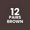 Brown, variant on 12 Pairs Cotton Diabetic Socks Crew for Men and Women Brown (Size 9-11)