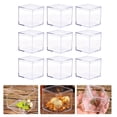 thumbnail image 2 of Zonh - Cajas cuadradas de acrílico transparente de 6 cm con tapa para joyas, dulces y almacenamiento (9 unidades), 2 of 6