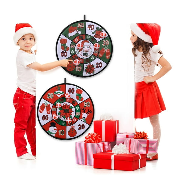 Christmas Dart Board Sticky Balls Toys Games Safe Classic Dartboard Set for Boys Girls
