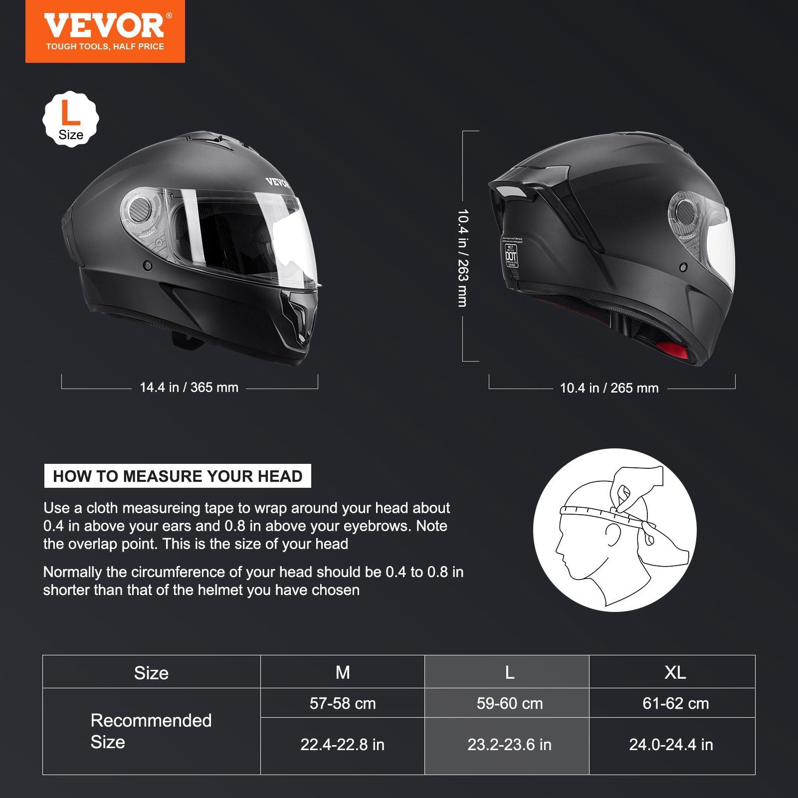 Bluetooth Ready Full Face Motorcycle Helmet - Dirt Bike Motocross Helmet with Ventilation & Sun Visor