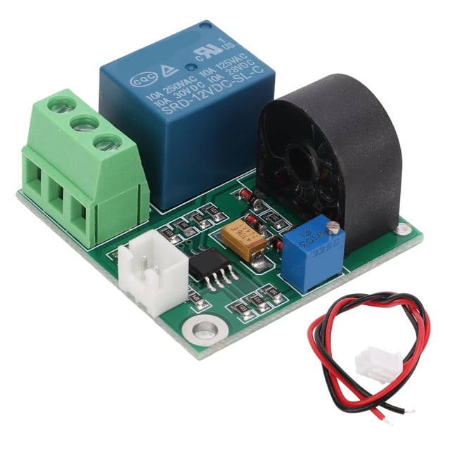 Módulo de sensor de detección de corriente alterna de 12 V, 0 a 5 A, salida de interruptor para prueba de sobrecorriente del motor, laboratorio, enseñanza escolar