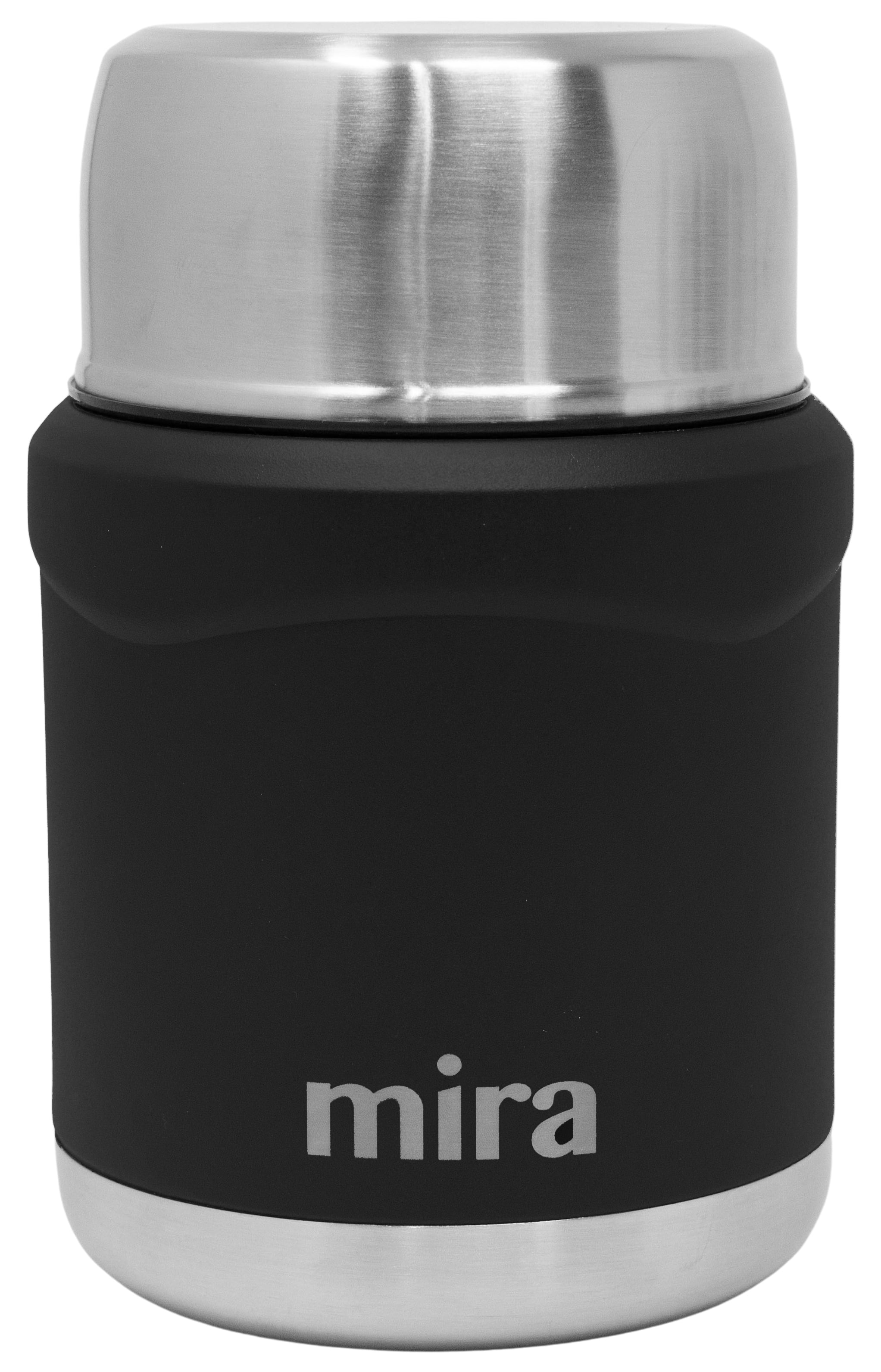 Mira Lunch, Food Jar | Vacuum Insulated Stainless Steel Lunch Thermos with Portable Folding Spoon | 17 oz (500 ml) | Rose Pink