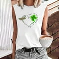 thumbnail image 2 of Patrick's Day Casual Mujer Sin mangas O-cuello Impreso Tops Damas Chaleco Pompotops  lopia997278, 2 of 4