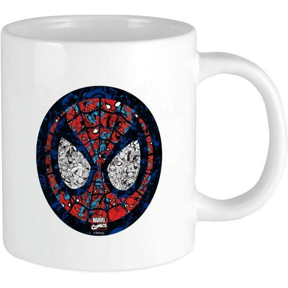 Spiderman Round Collage Ceramic Coffee Mug, Tea Cup 20 oz
