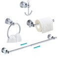 thumbnail image 1 of Set de herrajes de baño Leyden Crystal Chrome, 4 piezas, 1 of 9