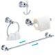 thumbnail image 1 of Set de herrajes de baño Leyden Crystal Chrome, 4 piezas, 1 of 9