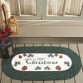 thumbnail image 3 of Safavieh Braided Posters Merry Christmas Pine Cones Runner Rug, Ivory/Dark Natural, 1'8" x 4' Oval, 3 of 7