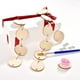 thumbnail image 4 of Bearachild Paquete de 100 rebanadas de adornos colgantes regalos colgantes pulidos corazón en blanco recorte de Natural Kits y herramientas para tallar ronda 30 mm, 4 of 6