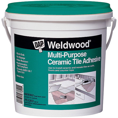 Dap 25190 1-Quart Weldwood Multipurpose Ceramic Tile Adhesive - Walmart.com