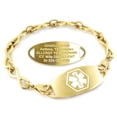 thumbnail image 1 of MedicEngraved Yellow Gold Stainless Steel Custom Medical Alert Bracelet - 6mm Infinity Link, 1 of 7