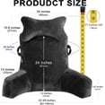 thumbnail image 4 of Reading Pillow-Extra Large 31" Bed   Pillow with Detachable Neck Roll & Arms for Sitting in Bed or Couch-Back  Reading Pillow Adult Back Pillows for Reading,Watching TV,Gaming,Relaxing-Black, 4 of 6