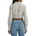 thumbnail image 3 of Wrangler® Women's Long Sleeve Western Snap Plaid Shirt, Sizes S-3XL, 3 of 5