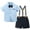 Blue, variant on ZOEREA Toddler Baby Boy Clothes 1-5T Boy Gentleman Suit Short Sleeves Shirt +Suspender Pants +Bowtie Toddler Dress Boy Outfit