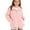 Pink, variant on YunPes Cozy Fuzzy Jacket for Girls Lapel Zip Up Winter Warm Outerwear with Pockets Teen Outdoor Windproof Fleece Coat
