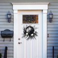 thumbnail image 4 of YOTQUSKI Halloween Wreath, Wreaths for Front Door, Handmade Black Rose Skull Berries Spiders, 15.7" Front Door Decorations for Indoor Outdoor Home Halloween Festival Decoration, 4 of 5