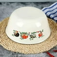 thumbnail image 2 of Lubelski Clear Pattern Enamel Bowl with Lid Nostalgic Chinese Style Salad Bowls for Dinner, 2 of 2