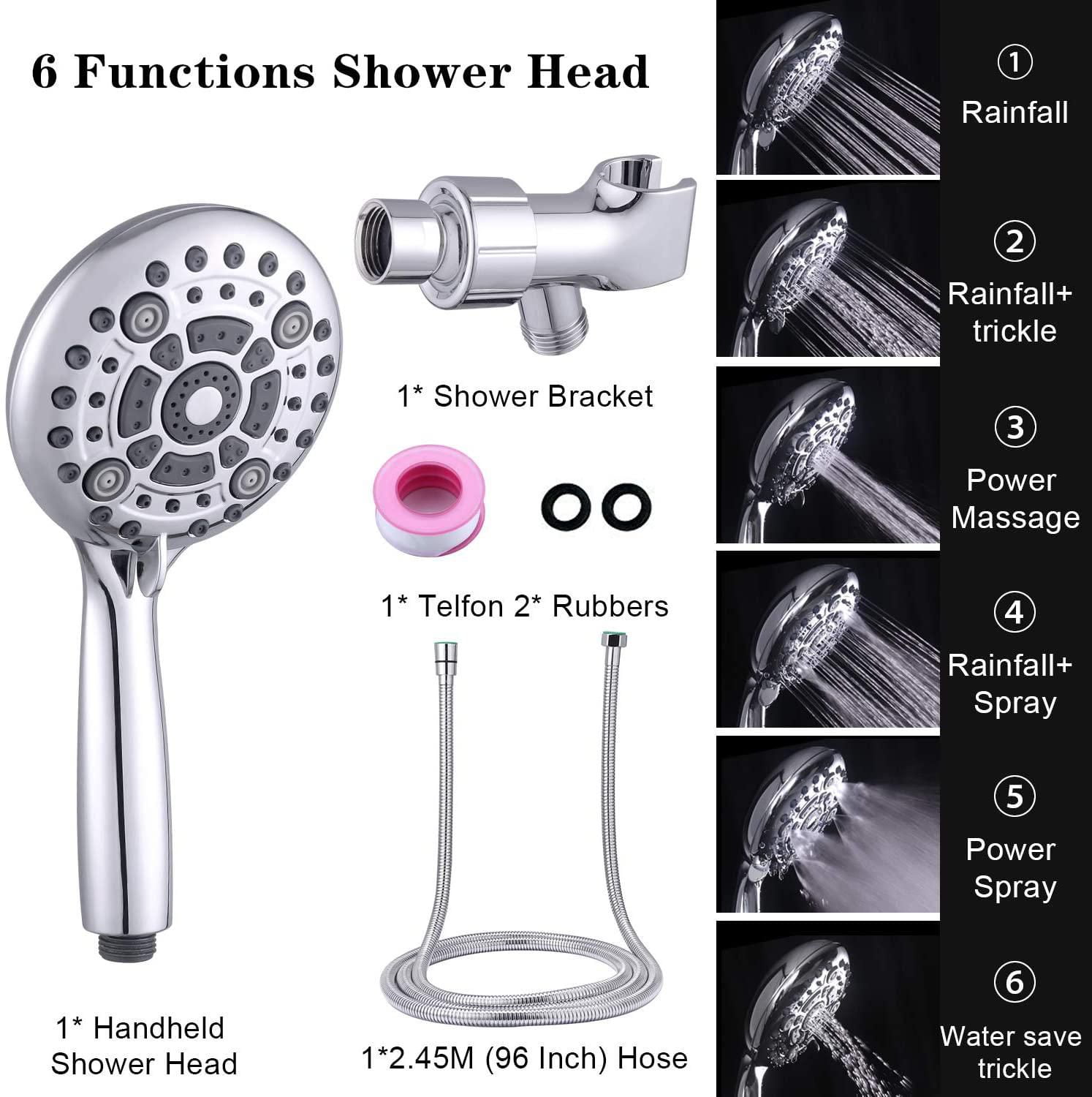 American Imaginations Pommeau de douche approuvé par CUPC de mur en acier inoxydable en couleur chromée AI-34366