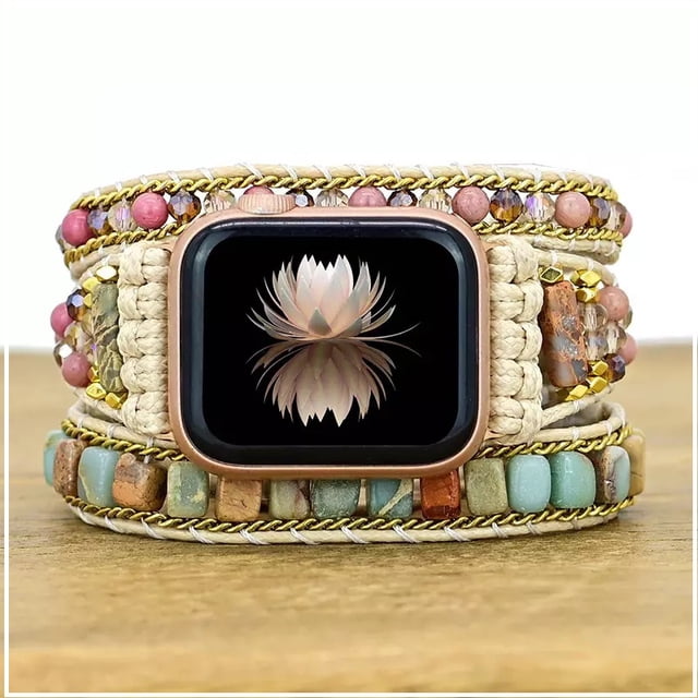 Pulsera para Apple Watch de mujer con piedras naturales y Lea