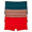 Brilliant Red/Moroccan Brown/Emerald Forest, variant on Women's Seamless Boyshort Panties, 3-Pack, Sizes XS-3XL