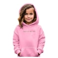 thumbnail image 2 of Otqutp Kids Warm Winter Jackets Loves You Hoodies for Girls Letter Print Sweatshirt Oversized Long Sleeve Pullover Top Children Lightweight Tops(Pink,4-5 Years), 2 of 6