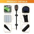 thumbnail image 4 of 16 Pack Solar Torch Lights Outdoor 43", 96 LED Waterproof Landscape Garden Pathway Light with Vivid Dancing Flickering Flames, Auto On/Off Dusk to Dawn, Lawn Patio Yard Xmas Decoration, 4 of 9