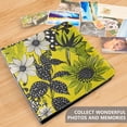 thumbnail image 4 of FORMRS 3 Ring Photo Album 4"x6" Self Adhesive Large Capacity PU Leather Cover, Yellow Flowers, 4 of 8