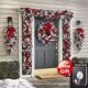 thumbnail image 2 of Corona navideña para puerta de entrada, adornos de bolas rojas, corona colgante para puerta, decoración de ventanas, fiesta en casa, decoración navideña 2024, 2 of 5