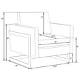 thumbnail image 3 of LeisureMod Lincoln Modern Upholstered Leather Accent Armchair with Gold Frame, 3 of 7