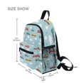 thumbnail image 3 of FORMRS School Backpack with Front Zippered Pocket 12" Student Travel Daypack, Blue Trains Pattern, 3 of 6