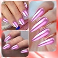 thumbnail image 4 of SDOHIG Metal Mirror Nail Polish, Quick-Dry, No-Bake, High-Shine Chrome Finish, Pink, 7ml, 4 of 5